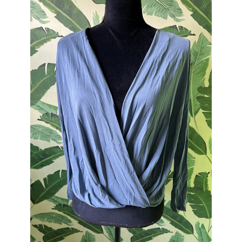 Urban Outfitters Surplice Top Womens Small Blue